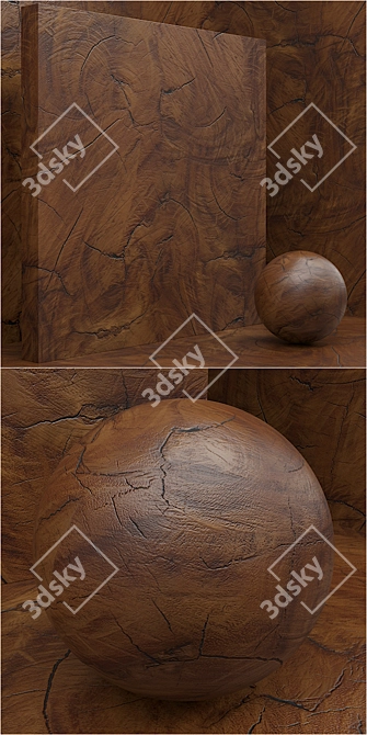 Seamless Wood Slab Set 35 - 4.2K Textures 3D model image 3