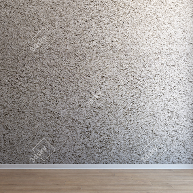 Seamless Stone Plaster for Interior and Exterior 3D model image 3