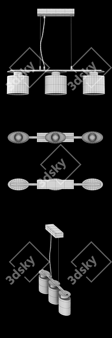Freya Bice Pendant Light: Elegant Illumination for Any Space 3D model image 3