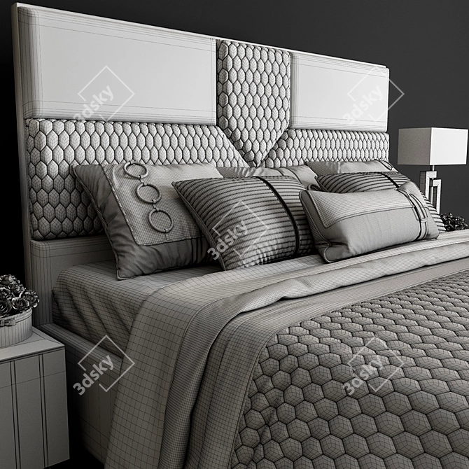 Title: FORLI Collection: FRATELLI BARRI Bed Set 3D model image 3