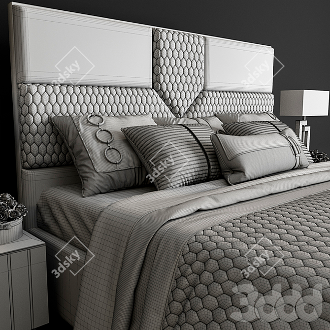 Title: FORLI Collection: FRATELLI BARRI Bed Set 3D model image 11