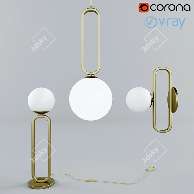 Sleek CIME Lamps: ENO Studio's Illuminating Collection 3D model image 1