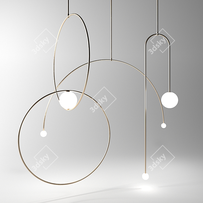 Modern Minimalist Ceiling Lights 3D model image 1