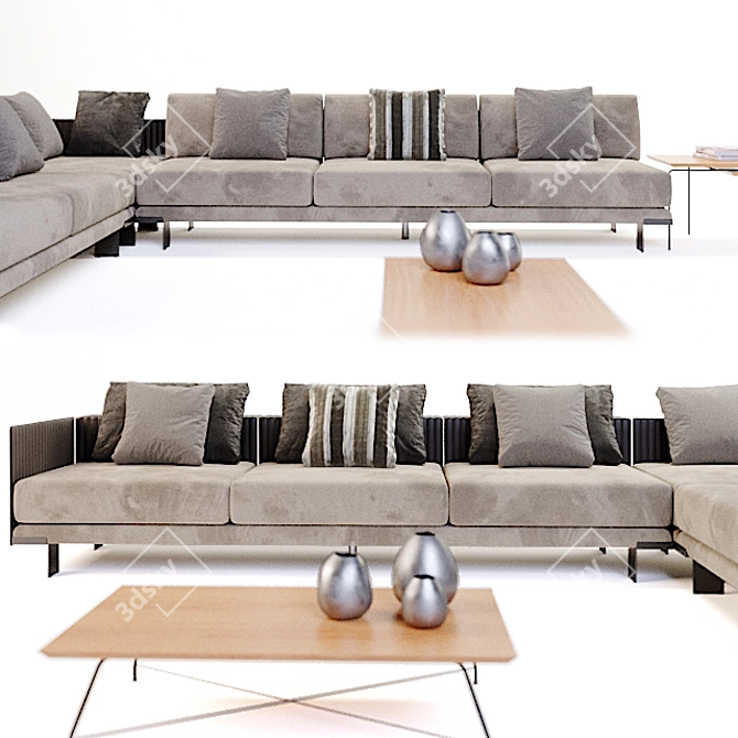 Luxury Loft Sofa: Il Ariston-Giorgio Saporiti 3D model image 2