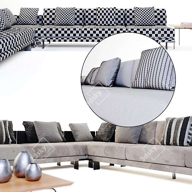 Luxury Loft Sofa: Il Ariston-Giorgio Saporiti 3D model image 3