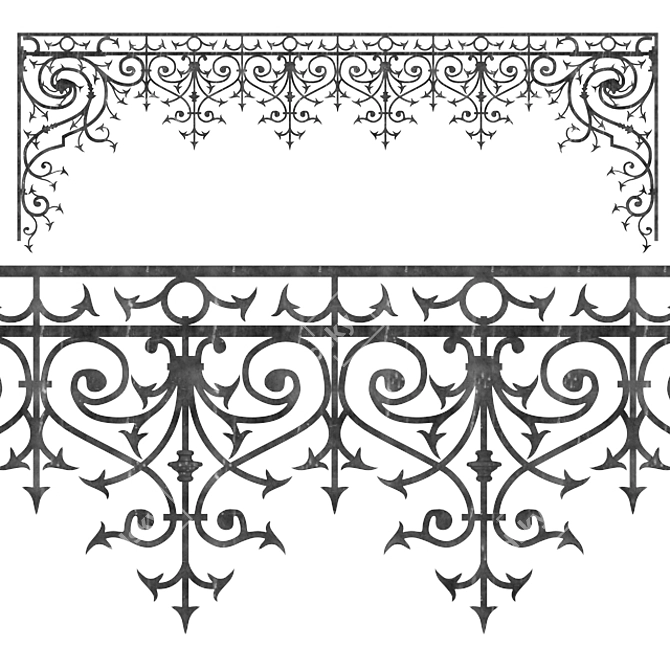 Exquisite Iron Artworks 3D model image 2