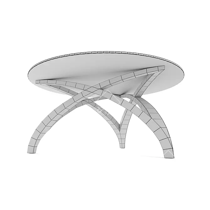Elegant Coffee Dressing Table 3D model image 2