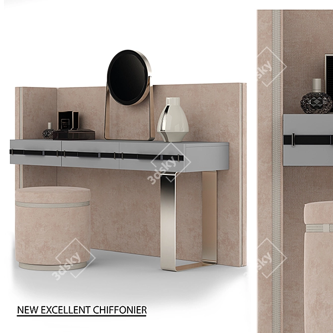 Modern Chic Chest of Drawers 3D model image 1