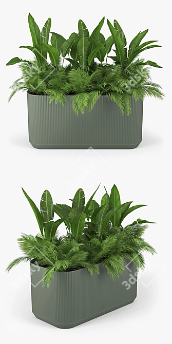 Sleek Urbilis Mod Planter 3D model image 2