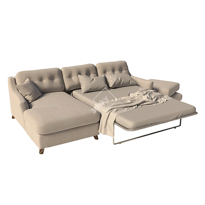 Modern RAF Corner Sofa 3D model image 2