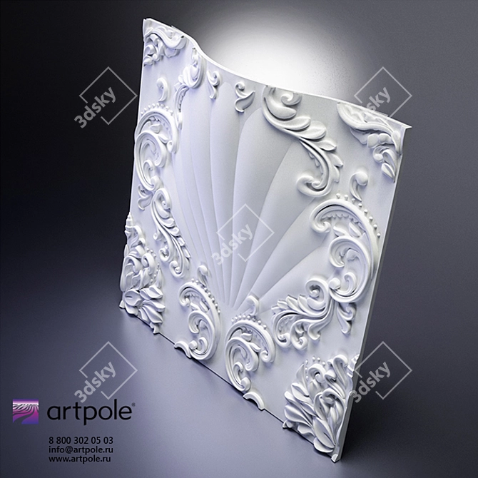 Valencia 3D Plaster Panel by Artpole 3D model image 2
