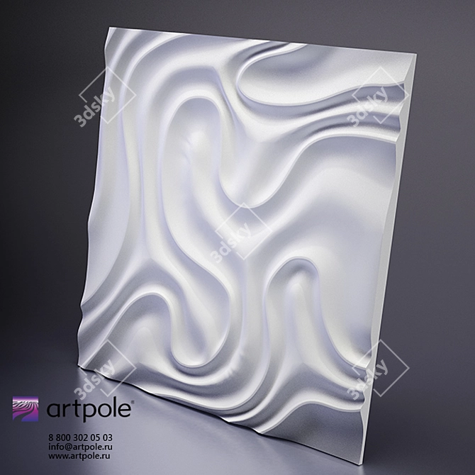 3D Foggy Plaster Panel by Artpole 3D model image 1