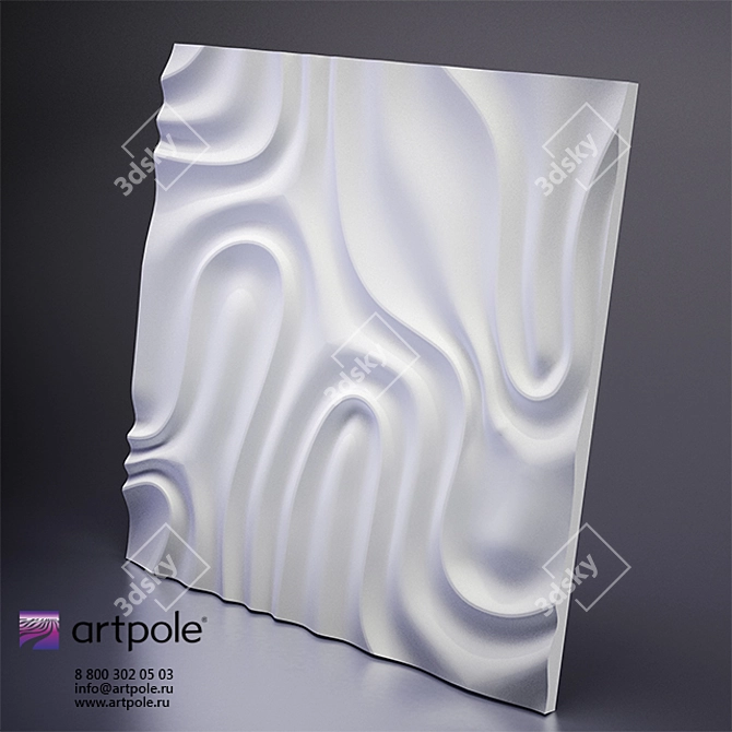 3D Foggy Plaster Panel by Artpole 3D model image 2