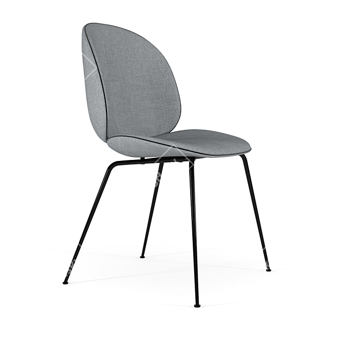 Modern GUBI Beetle Chair: Elegant Upholstered Design 3D model image 6