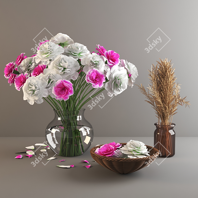 Carnation Flower 3D Model 3D model image 1