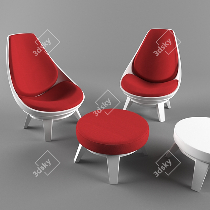 Modern Armchair | FBX & OBJ Files 3D model image 3