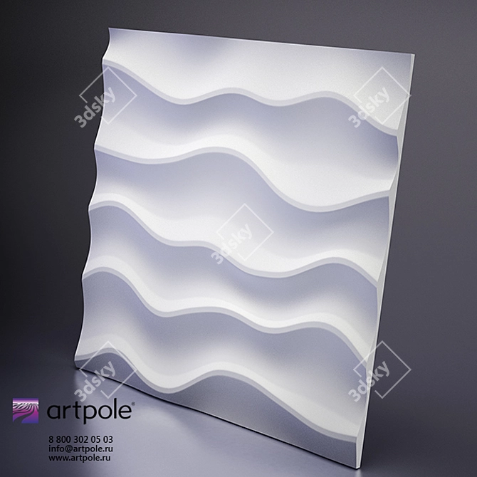 Sandy 3D Plaster Panels by Artpole 3D model image 1