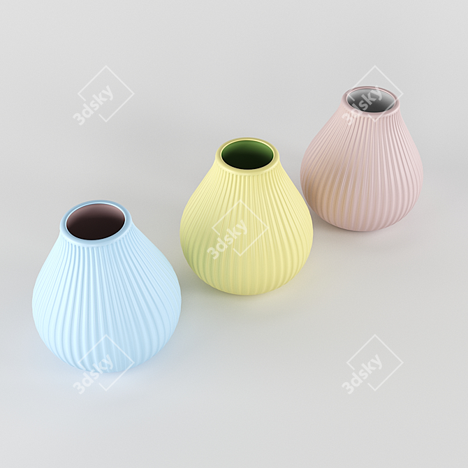 Elegant Accent Vase 3D model image 1