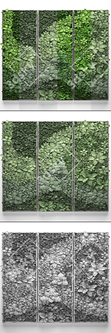 Eco-Design Green Wall Module 3D model image 3