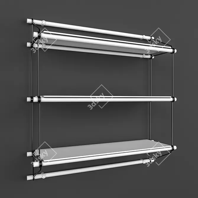 Poly 72,446 Vertical Shelf 3D model image 2