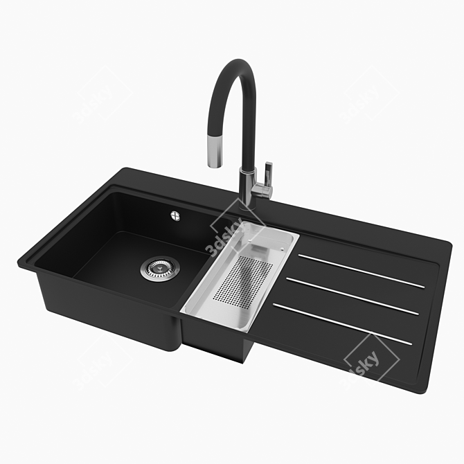 Franke MTF 651-100 Kitchen Sink 3D model image 1