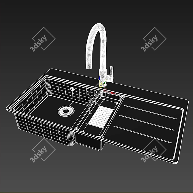 Franke MTF 651-100 Kitchen Sink 3D model image 2