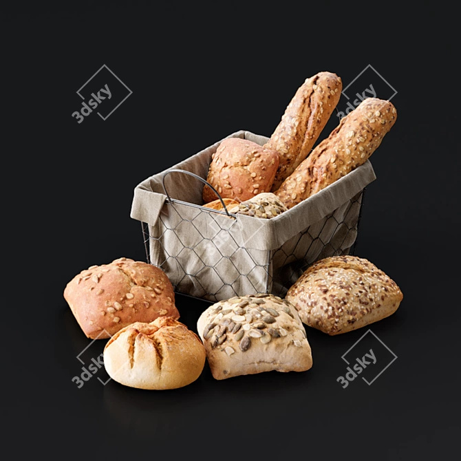 Deliciously Detailed 3D Food Set 3D model image 1