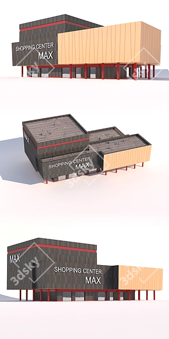 Modern Shopping Center 3D model image 3