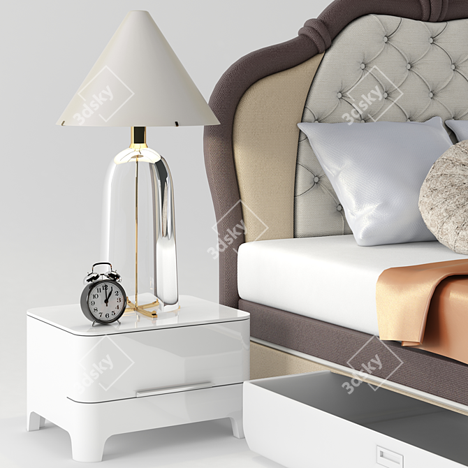 Elegant Gioconda Bed 3D model image 2