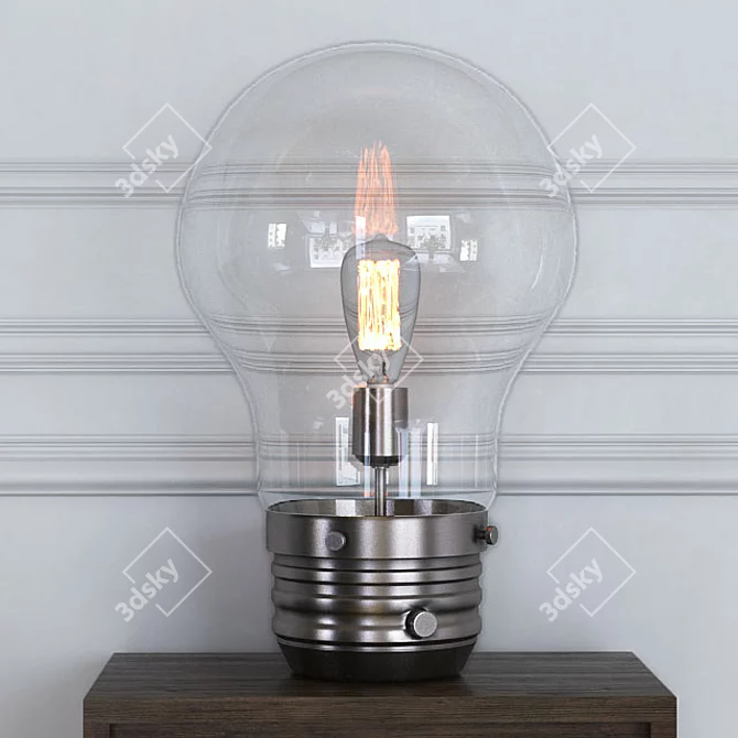 Modern Edison 18" Table Lamp 3D model image 1