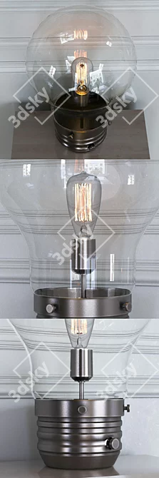 Modern Edison 18" Table Lamp 3D model image 2