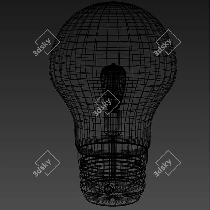 Modern Edison 18" Table Lamp 3D model image 3