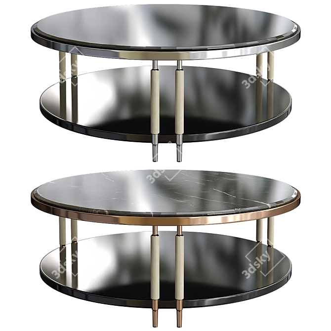 Modern Wood Coffee Table 3D model image 1