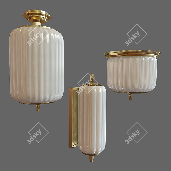 Elegant Lighting Set by Thomas O'Brien 3D model image 1