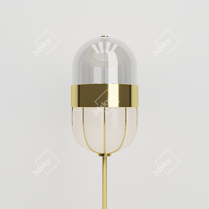 Innovative Murano Glass Floor Lamp 3D model image 2