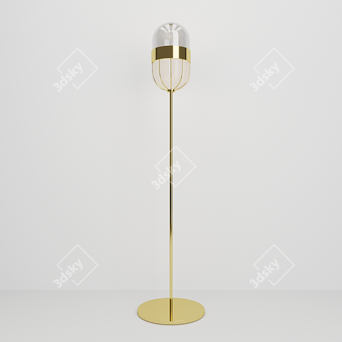 Innovative Murano Glass Floor Lamp 3D model image 3