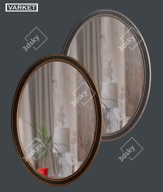 Elips Antica Oval Mirror 3D model image 2