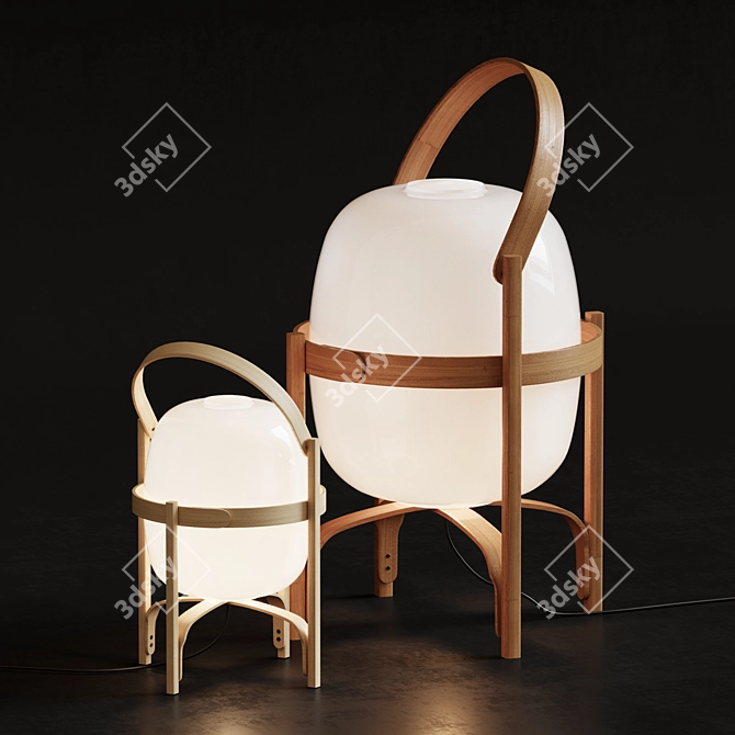 Cestita Batería: Versatile Lighting Elegance 3D model image 1