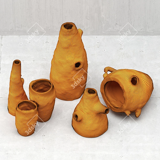 Ancient Jug Replicas 3D model image 3