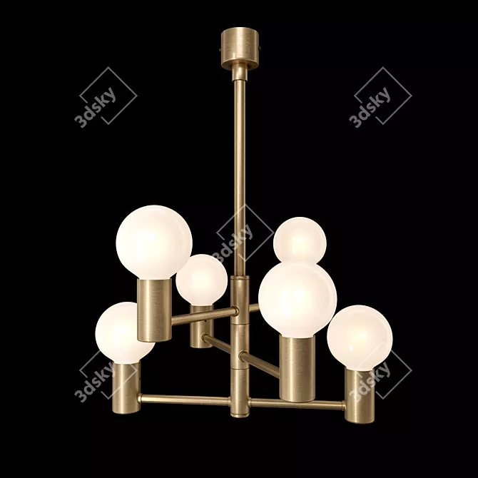 Artisan Brass Chandelier - Handle Studio 3D model image 1