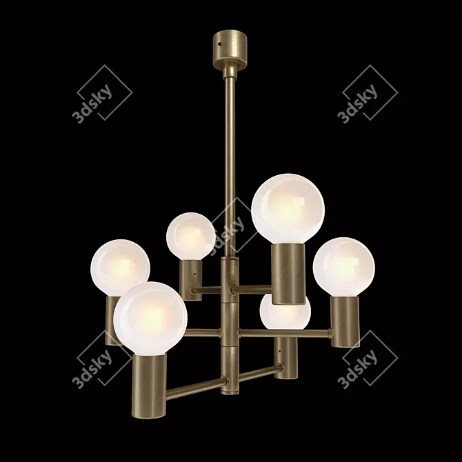 Artisan Brass Chandelier - Handle Studio 3D model image 2