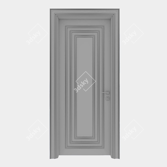 Modern Grey Door - 3D Model 3D model image 3