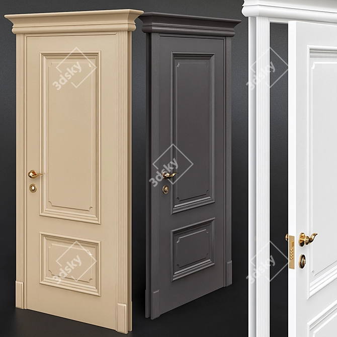 Imperial PF2: Elegant Interior Doors 3D model image 1