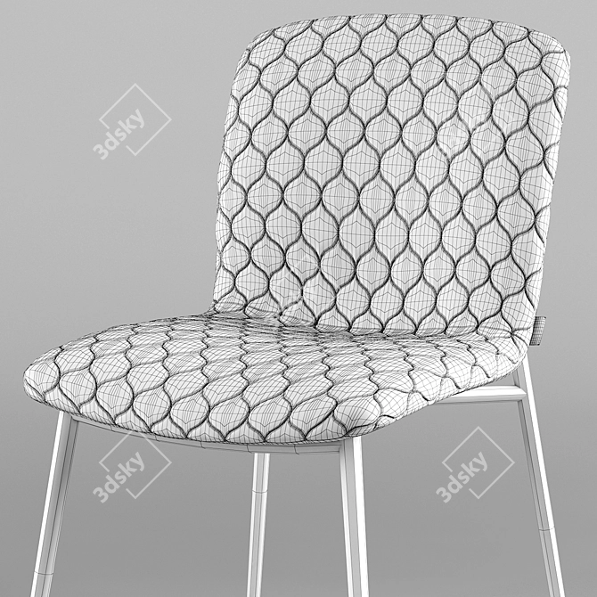 Elegant Love Chair & Stellar Table Set 3D model image 3