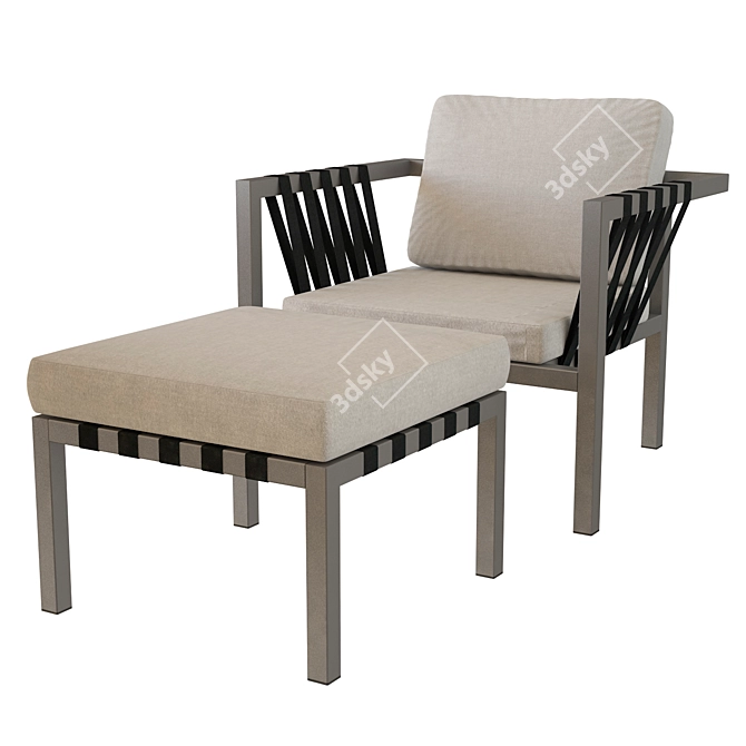 Jibe Lounge: Stylish Outdoor Comfort 3D model image 2