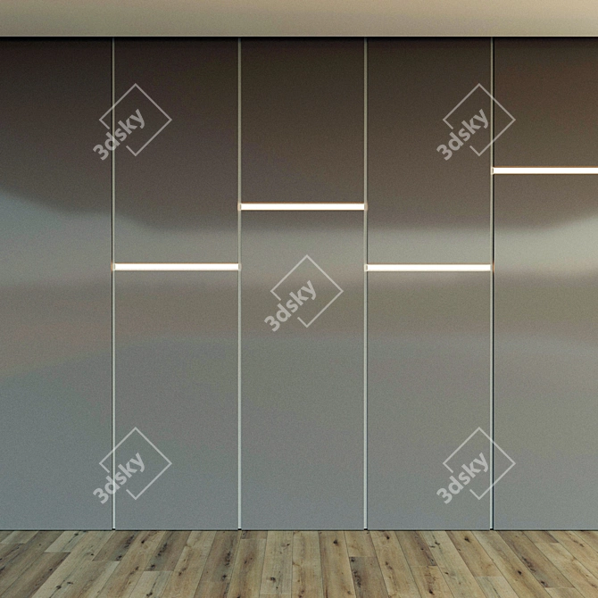 Illuminate your space with Decorative Wall 3D model image 1