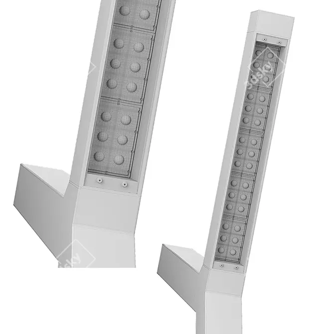 Durable Steel Street Lights 3D model image 3