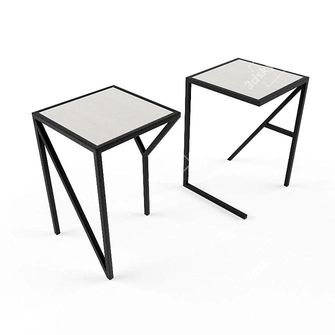 Urban Vibe Side Tables 3D model image 1