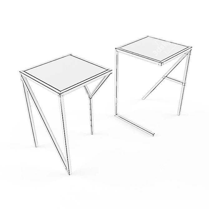 Urban Vibe Side Tables 3D model image 2