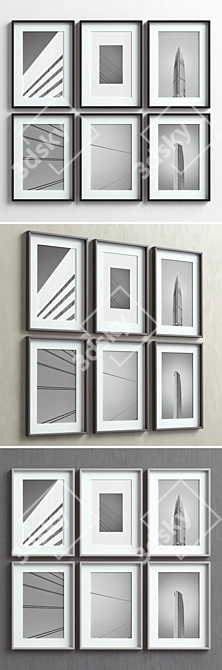 Multi-Colored Picture Frames Set -45 3D model image 2